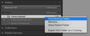 Find the new location of the missing folder
